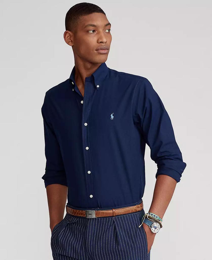 Camisa masculina clássica de popelina elástica image 2