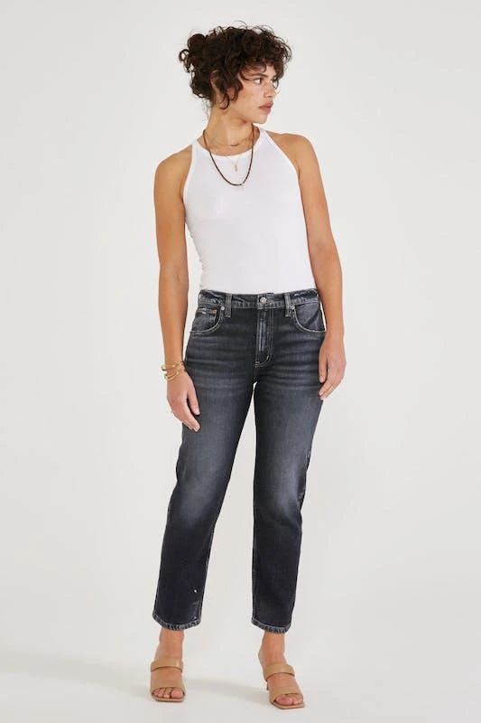 商品ETICA|Rae Midrise Straight Crop Jeans Morrow Bay,价格¥1603,第1张图片