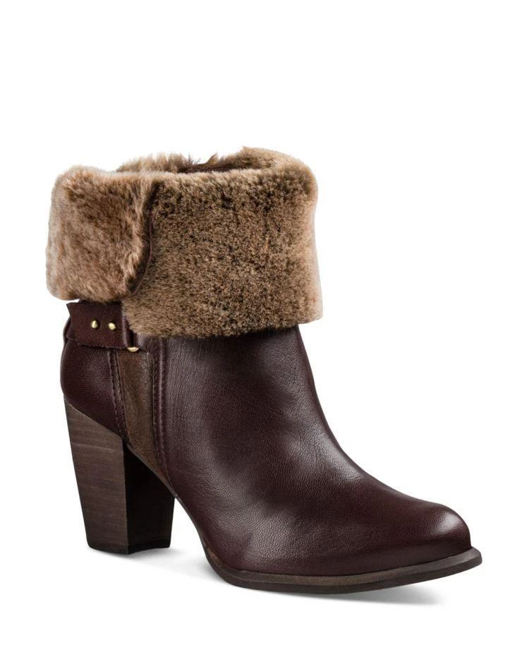 商品UGG|Jayne Leather and Sheepskin Mid Calf Booties 山羊皮中筒靴,价格¥1497,第2张图片详细描述