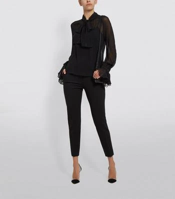 商品Max Mara|Silk Chiffon Pussybow Blouse透视衬衫,价格¥6726,第4张图片详细描述