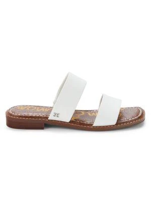 商品Sam Edelman|Linnie Leather Flat Sandals,价格¥413,第1张图片