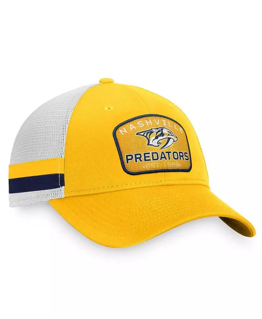 商品Fanatics|Men's Gold, White Nashville Predators Fundamental Striped Trucker Adjustable Hat,价格¥208,第3张图片详细描述