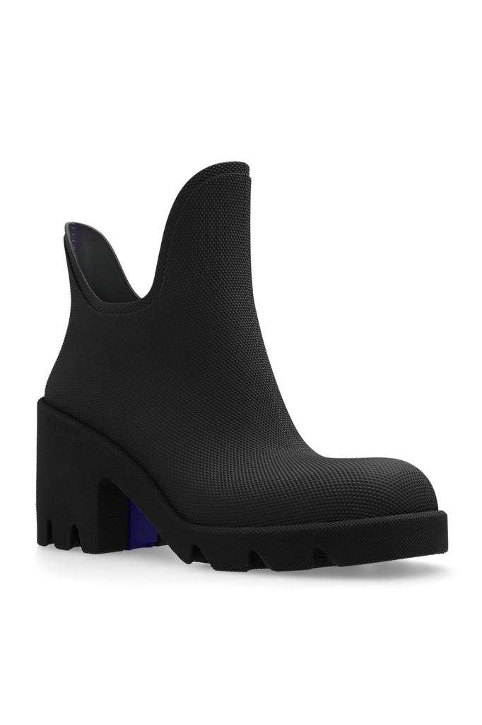 レインブーツ Burberry 'Marsh Stamp' ankle boots Rubber Marsh Stamp Low Boots​ in Black - Women | Burberry