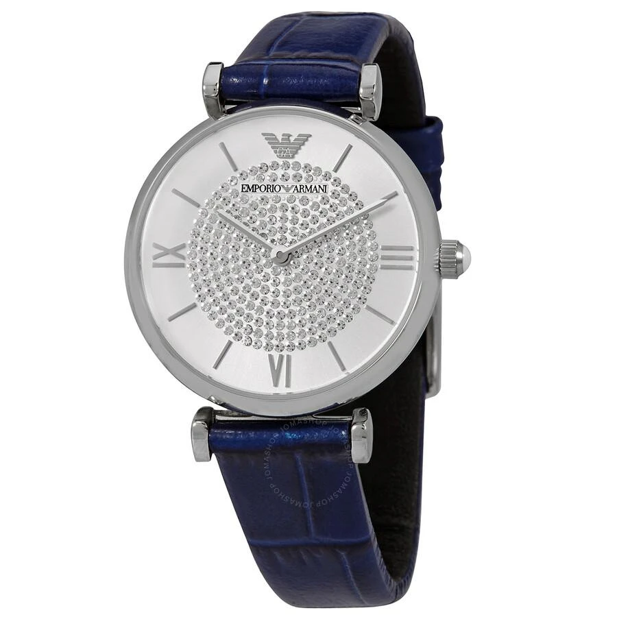 商品Emporio Armani|Gianni T-Bar Quartz Silver Dial Ladies Watch AR11344,价格¥663,第1张图片