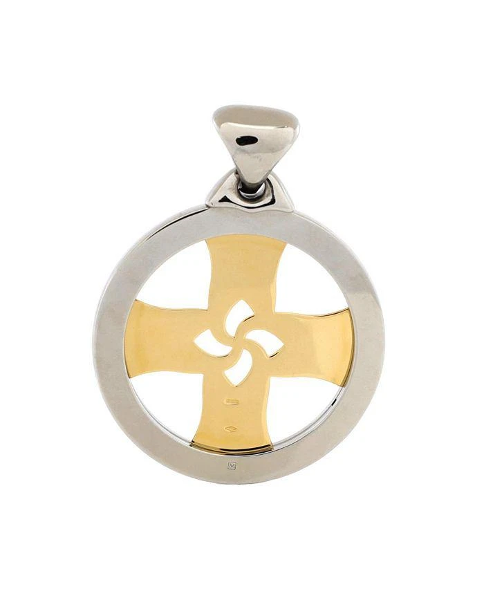 商品[二手商品] Pre-Owned Bvlgari|Tondo Cross Pendant Stainless Steel with 18K Gold,价格¥4054,第3张图片详细描述