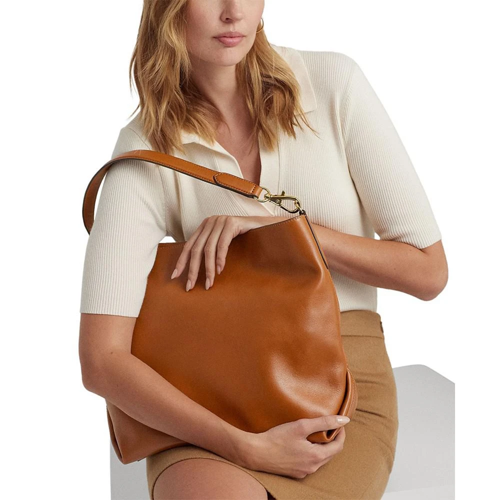 商品Ralph Lauren|Kassie Large Leather Shoulder Bag,价格¥3542,第3张图片详细描述