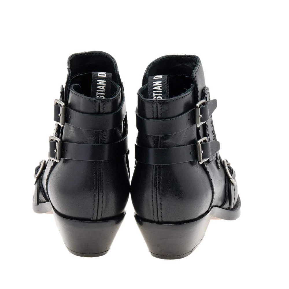 商品[二手商品] Dior|Dior Black Leather Dior Saddle Ankle Boots Size 38.5,价格¥3991,第5张图片详细描述