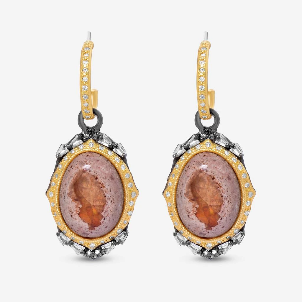 商品Armenta|Armenta Old World Sterling Silver And 18K Yellow Gold, Mexican Fire Opal And White Sapphire Earrings,价格¥6623,第1张图片