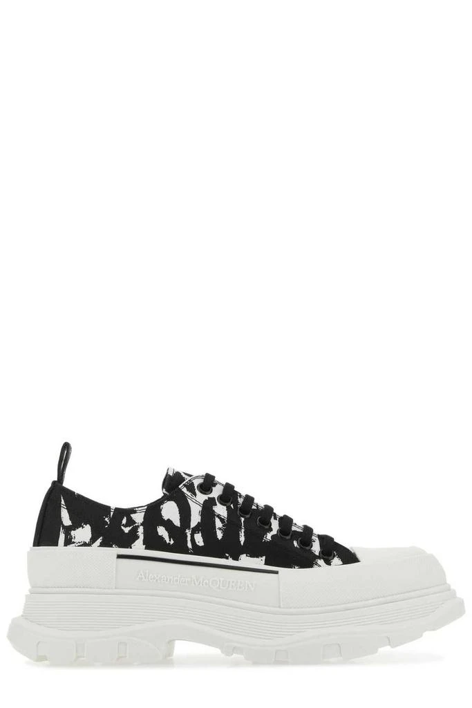 商品Alexander McQueen|Alexander McQueen Graffiti Tread Slick Lace-Up Sneakers,价格¥3798,第1张图片