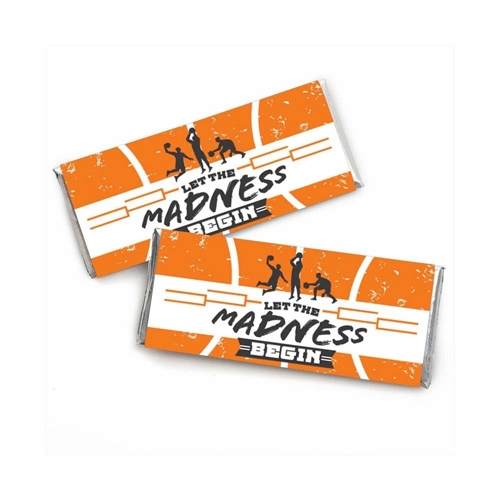 商品Big Dot of Happiness|Basketball - Let The Madness Begin - Candy Bar Wrapper Party Favors - 24 Ct,价格¥143,第1张图片