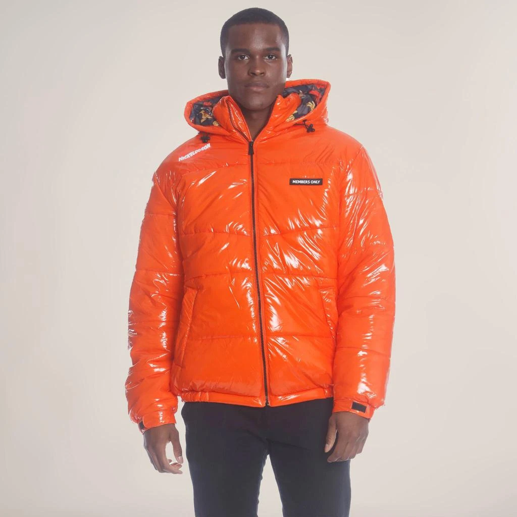 商品Members Only|Men's Nickelodeon Shiny Collab Puffer Jacket,价格¥403,第1张图片详细描述