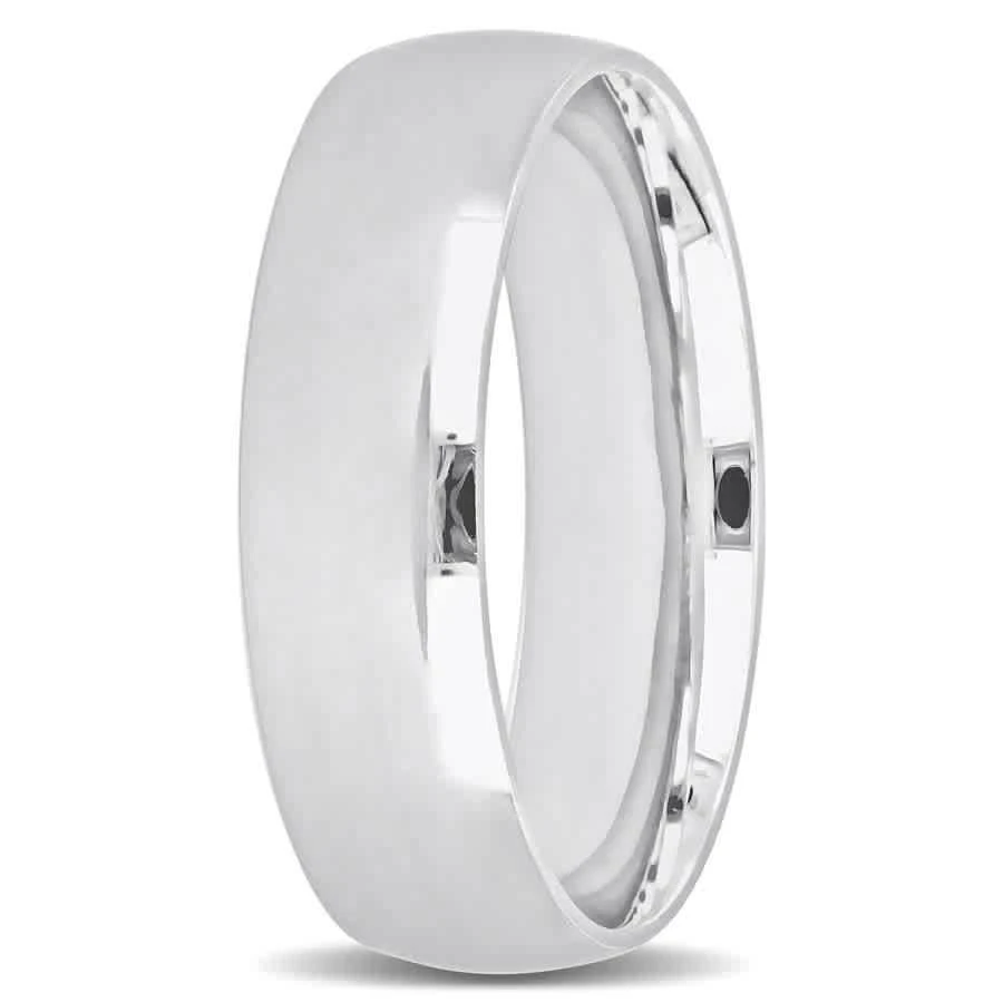 商品Amour|6mm Polished Finish Wedding Band in 14k White Gold,价格¥2146,第2张图片详细描述