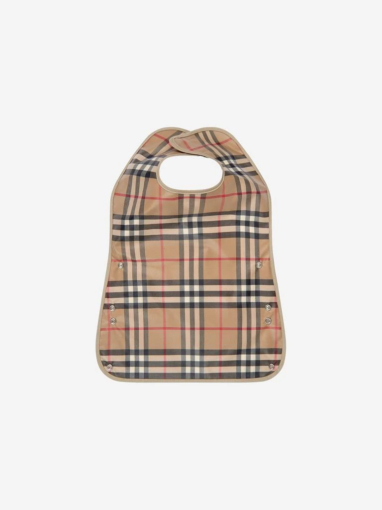 商品Burberry|Burberry Baby Beige Vintage Check Bib,价格¥589,第1张图片