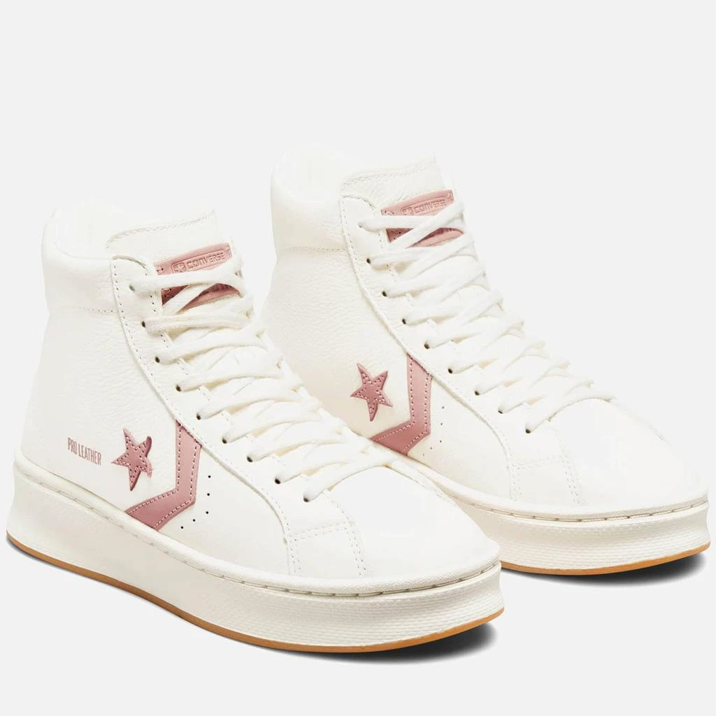 商品Converse|CONVERSE WOMEN'S PRO LEATHER LIFT NEUTRAL CRAFTED HI-TOP TRAINERS - EGRET/VACHETTA BEIGE/EGRET,价格¥361,第2张图片详细描述