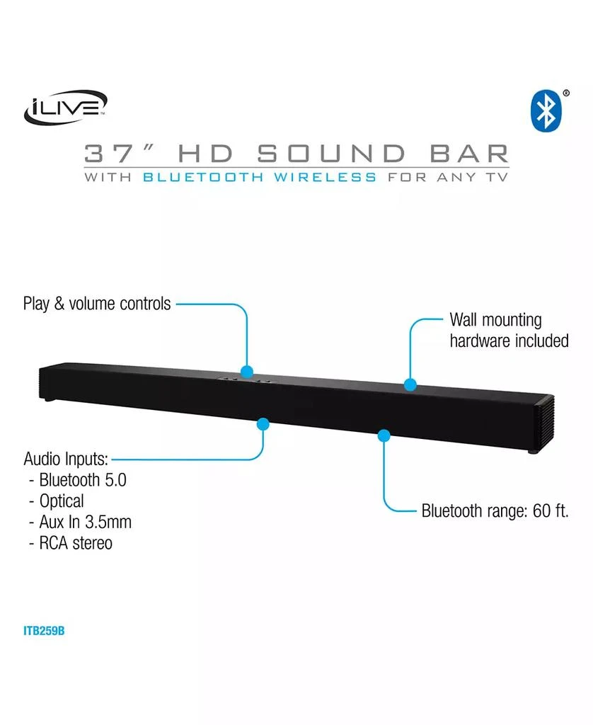 37" 2.0 Bluetooth Sound Bar, ITB259B 商品