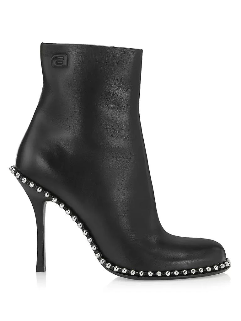 商品Alexander Wang|Nova 105MM Bead-Adorned Leather Ankle Boots,价格¥6605,第1张图片