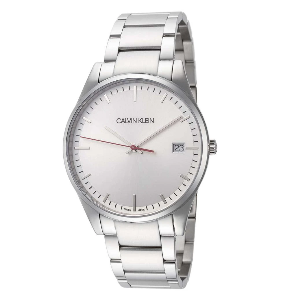 商品Calvin Klein|Calvin Klein Men's K4N2114Y Time 40mm Silver Dial Stainless Steel Watch,价格¥513,第1张图片