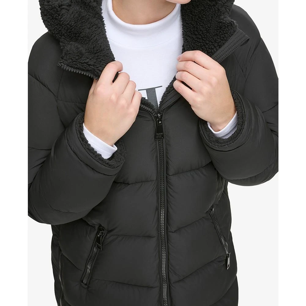 商品Calvin Klein|Women's Faux-Fur-Lined Hooded Puffer Coat,价格¥1495,第4张图片详细描述