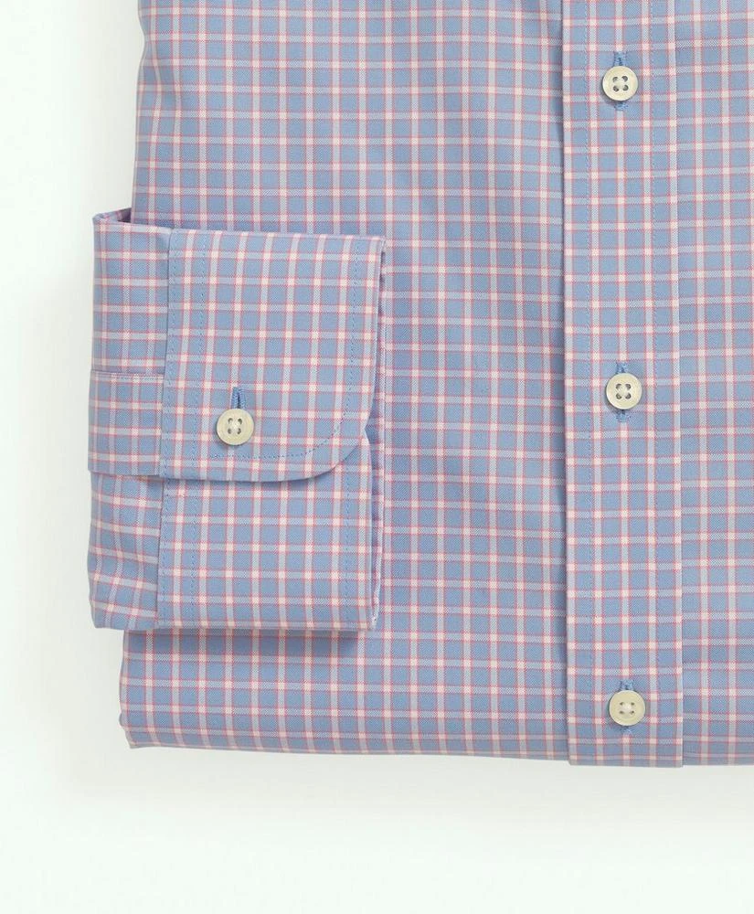 商品Brooks Brothers|Stretch Supima® Cotton Non-Iron Pinpoint Oxford Button-Down Collar, Outline Check Dress Shirt,价格¥479,第4张图片详细描述