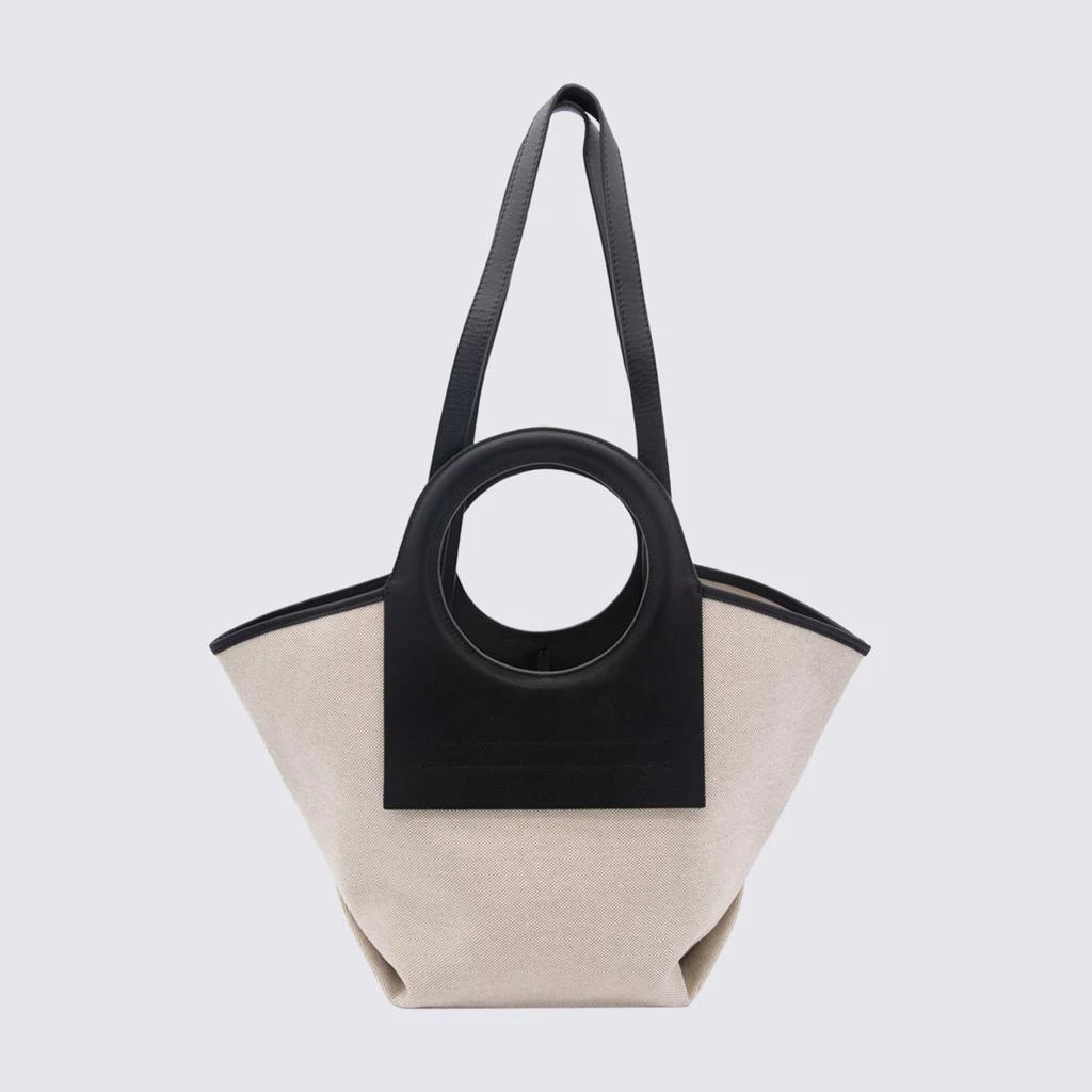 商品Hereu|HEREU BEIGE LEATHER CALA TOP HANDLE BAG,价格¥1805,第1张图片