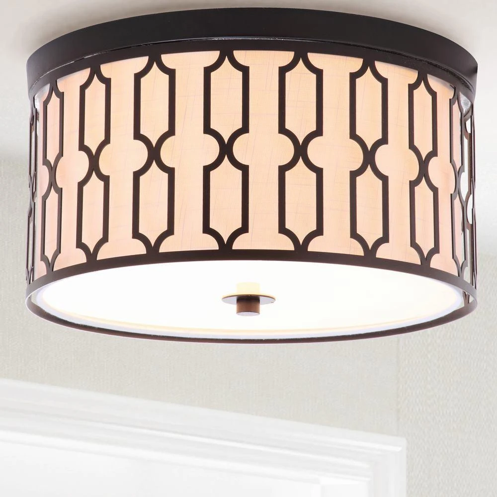 商品JONATHAN Y|Link 3-Light 16.75" Metal LED Flush Mount,价格¥1502,第3张图片详细描述
