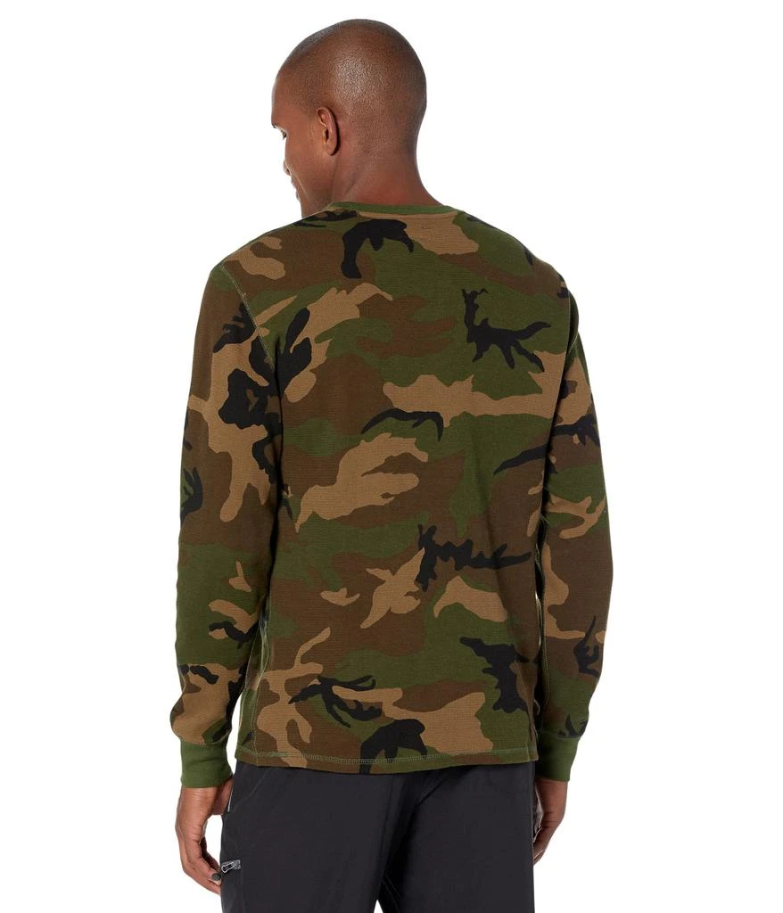 商品Ralph Lauren|Folded Waffle Long Sleeve Crew Print w/ Embroidery,价格¥356,第2张图片详细描述