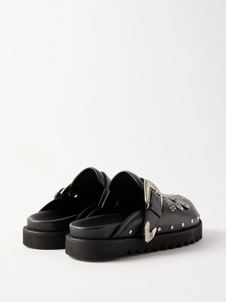 商品Toga Virilis|Metal-plaque leather slip-on clogs,价格¥3604,第4张图片详细描述