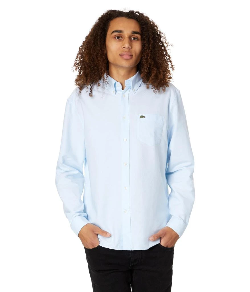 商品Lacoste|Long Sleeve Regular Fit Oxford Button-Down Shirt,价格¥537,第1张图片