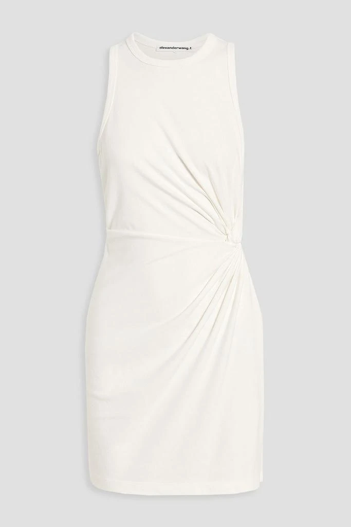 商品Alexander Wang|Twisted cotton-blend jersey mini dress,价格¥798,第3张图片详细描述