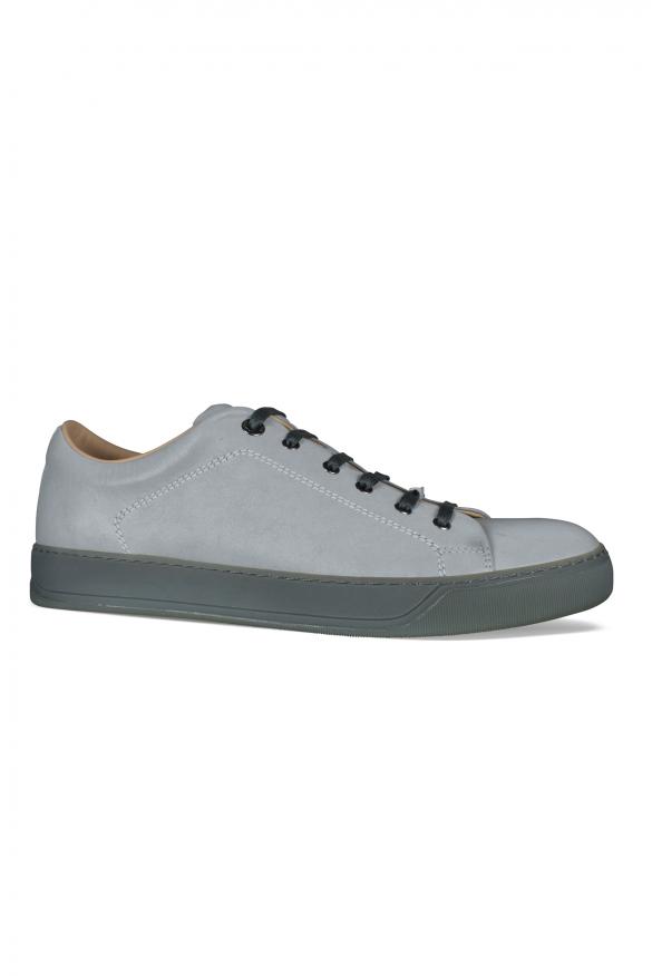 Luxury Sneakers For Men   Lanvin Dbb1 Sneakers In Reflective Gray Leather商品第2张图片规格展示