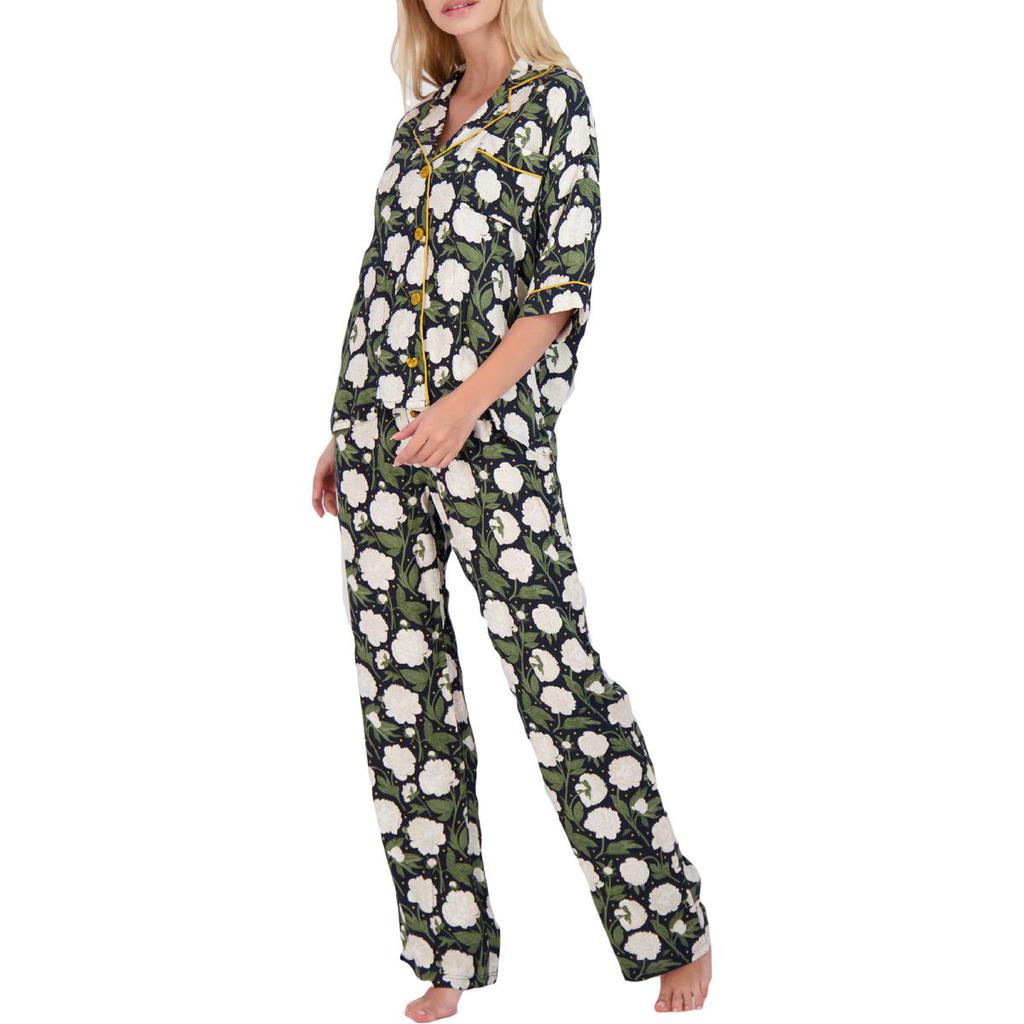 PJ Salvage Women's Sateen Loungewear Pajama Set商品第8张图片规格展示