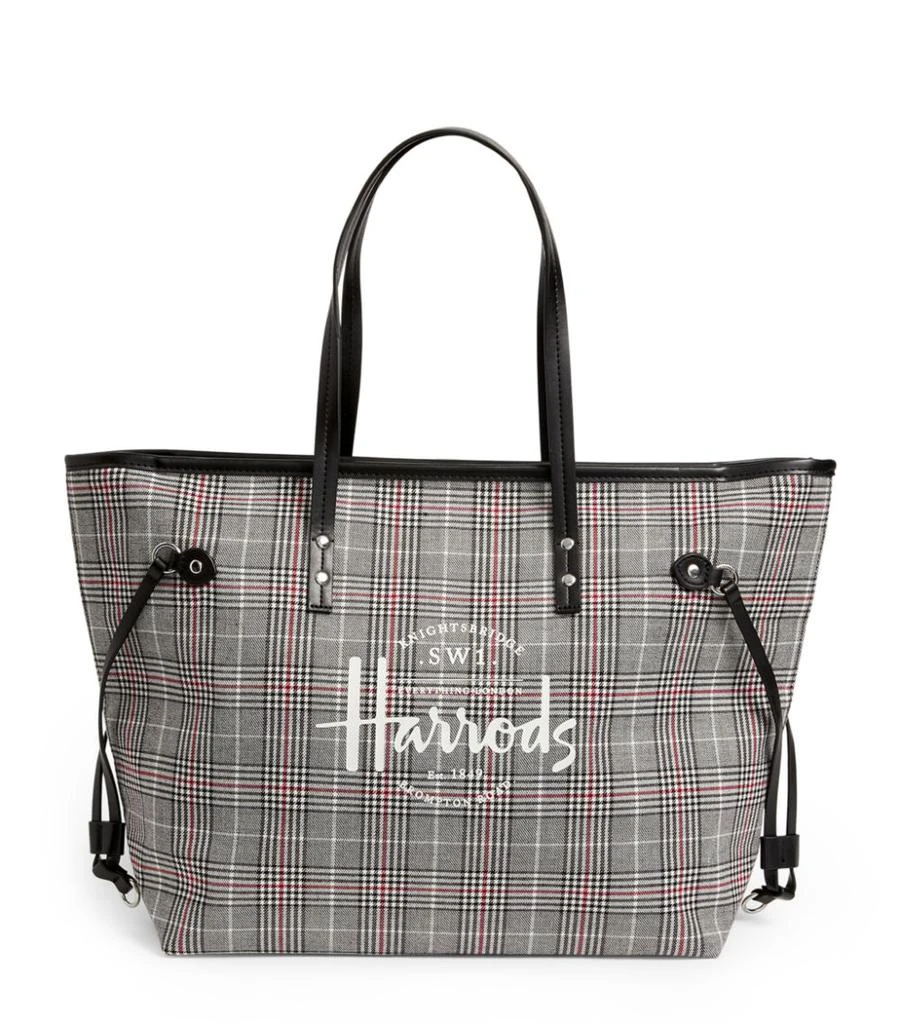 商品Harrods|Southbank Grey Check Tote Bag,价格¥559,第1张图片