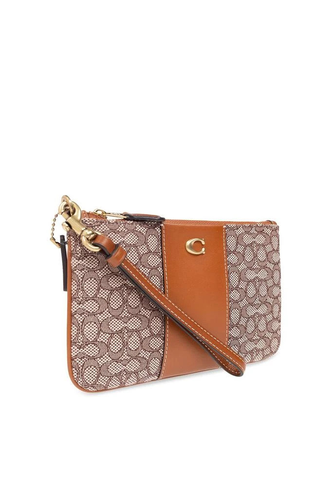 商品Coach|Coach Logo Plaque Monogrammed Small Wristlet Wallet,价格¥371,第3张图片详细描述