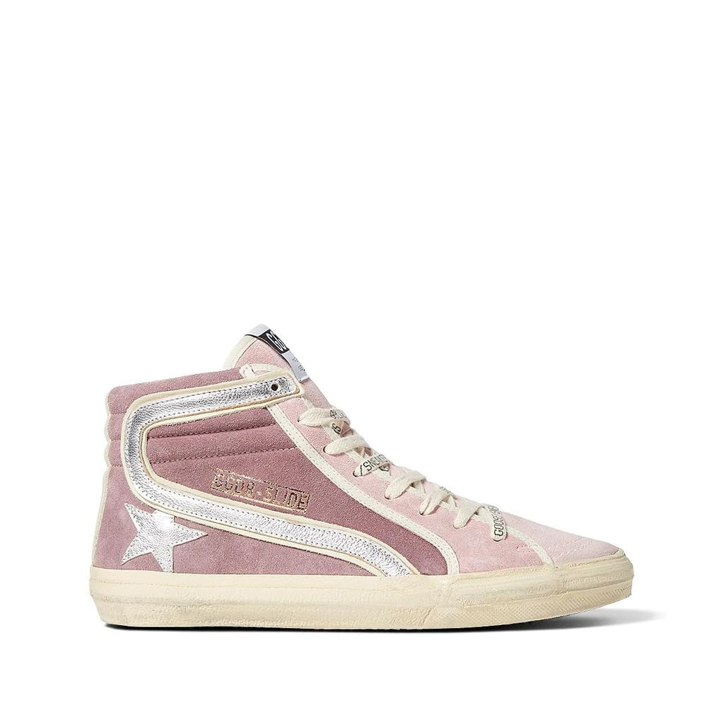 商品Golden Goose|Slide Suede Upper Laminated Star and Wave Leather Heel,价格¥2669,第1张图片