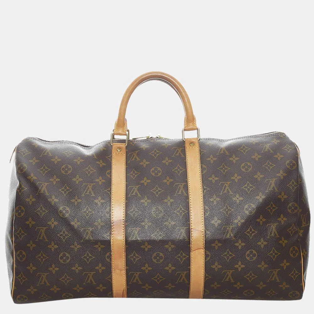 商品[二手商品] Louis Vuitton|Louis Vuitton Brown Monogram Keepall 50,价格¥7186,第3张图片详细描述