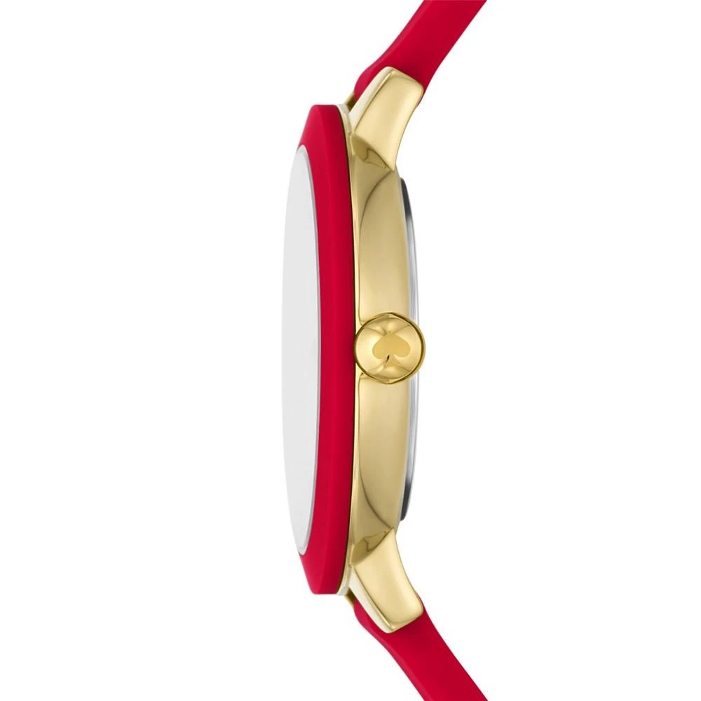 商品Kate Spade|Women's Park Row Three Hand Red Silicone Watch 34mm,价格¥1115,第2张图片详细描述