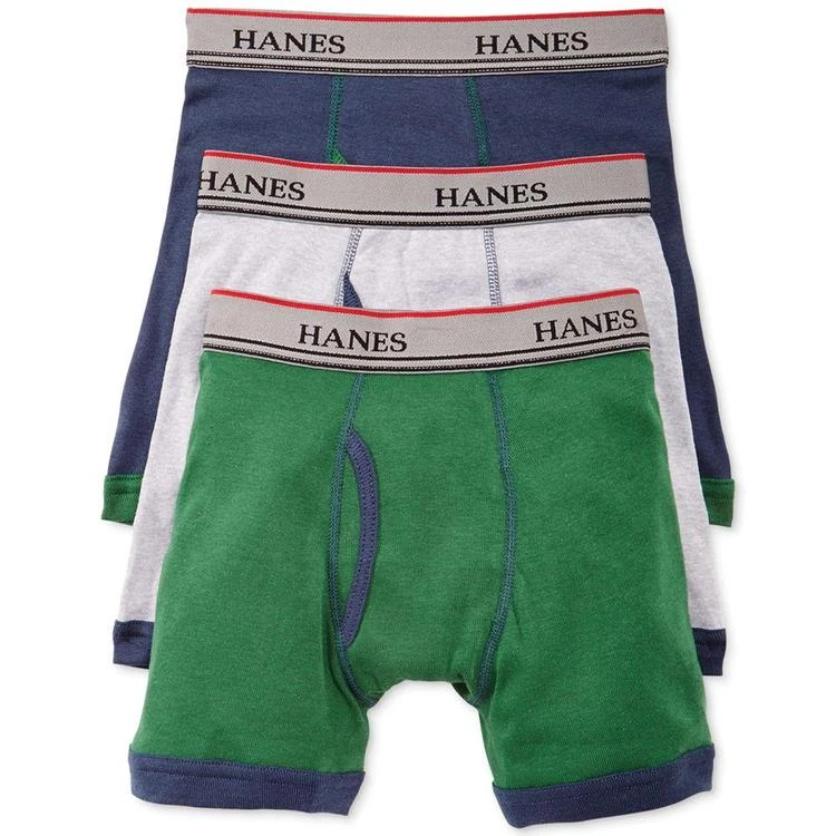 商品Hanes|Platinum 3-Pk. Ringer Boxer Briefs, Little Boys & Big Boys,价格¥114,第1张图片