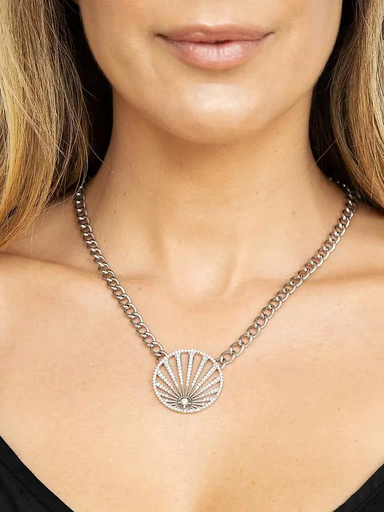 商品Sheryl Lowe|Sunrise Sterling Silver &amp; 1.75 TCW Diamond Pendant Necklace,价格¥19451,第2张图片详细描述