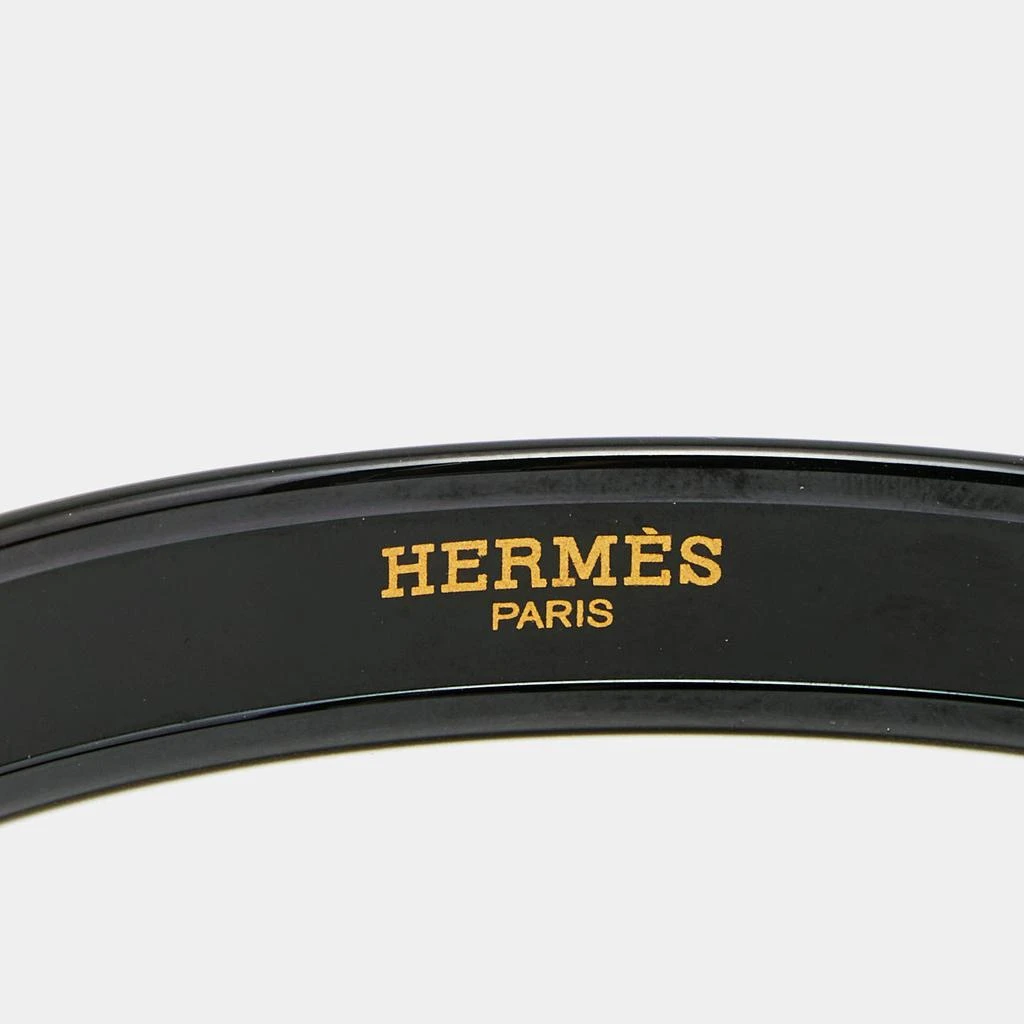 商品[二手商品] Hermes|Hermès 14 Africa Quadrige Narrow Enamel PVD Plated Bangle Bracelet,价格¥3847,第4张图片详细描述