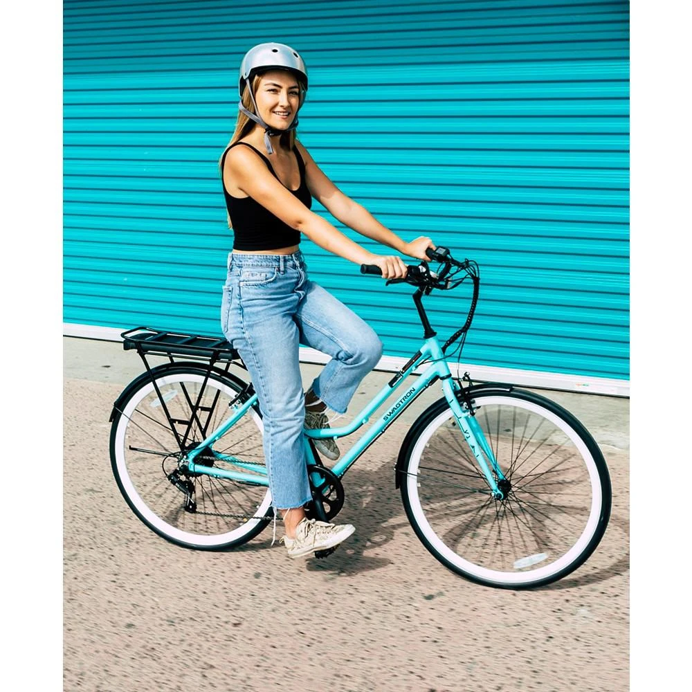 商品Swagtron|EB-9 Step-Through City E-Bike with Shimano 7-Speed Removable Battery,价格¥5958,第3张图片详细描述