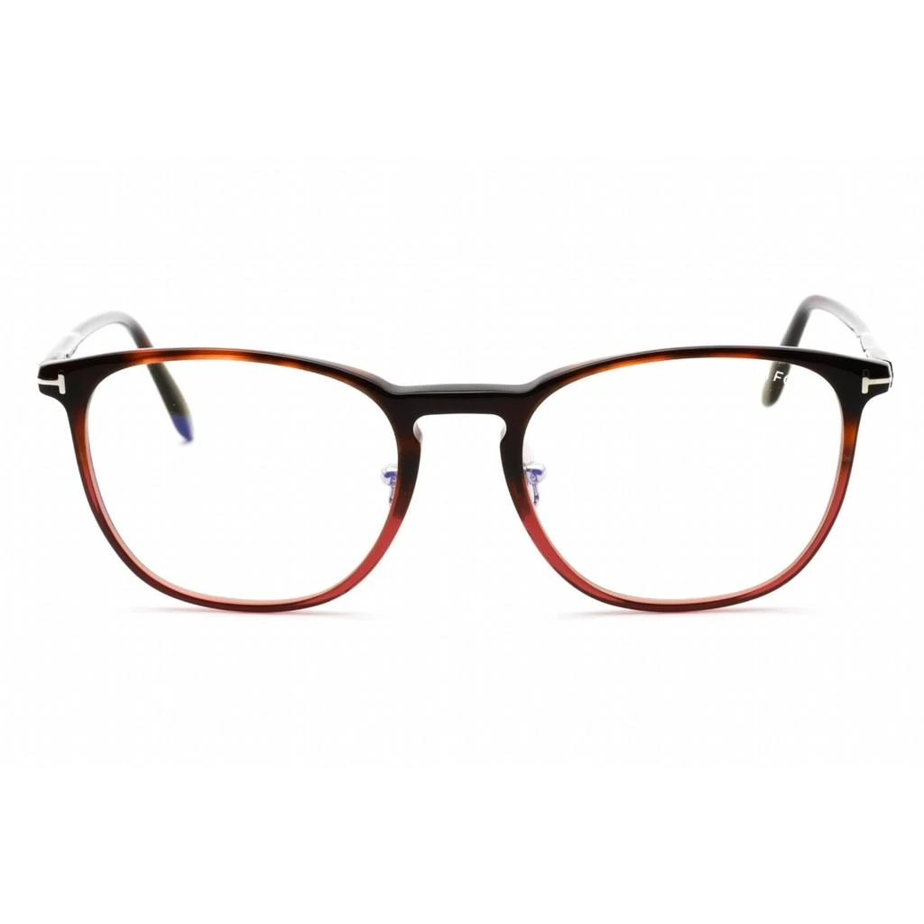 商品Tom Ford|Tom Ford Unisex Eyeglasses - Full Rim Shiny Burgundy Metal Round Frame | FT5700-B 054,价格¥726,第2张图片详细描述