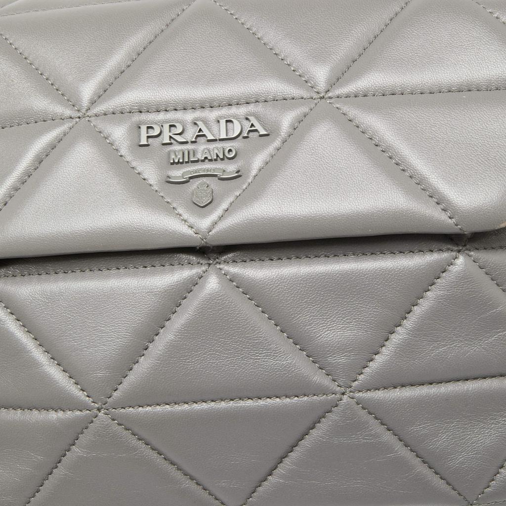 Prada Grey Nappa Leather Large Spectrum Shoulder Bag商品第5张图片规格展示