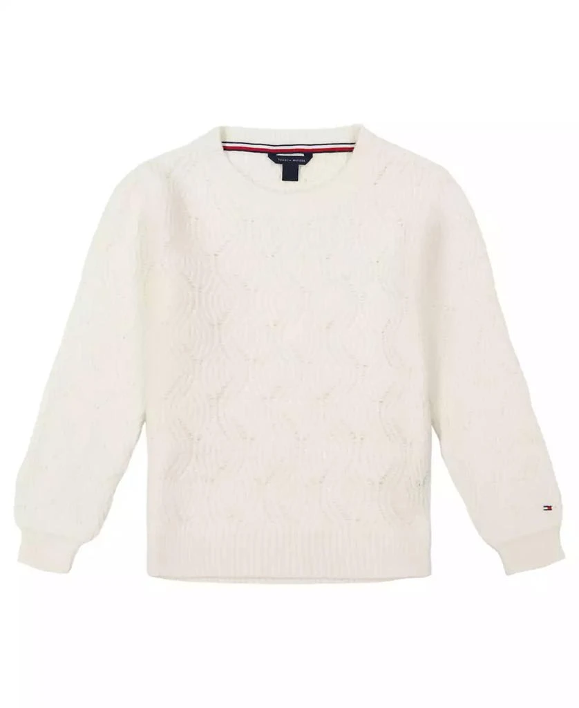 商品Tommy Hilfiger|Big Girls Heritage Pointelle Sweater,价格¥427,第2张图片详细描述