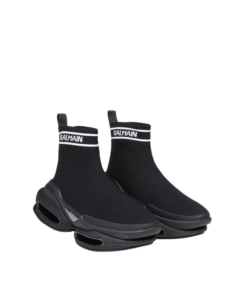 商品Balmain|Balmain Sneakers B Bold Black Fabric Socks - Men,价格¥9613,第2张图片详细描述