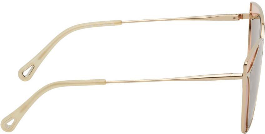 商品Chloé|Gold Gemma Sunglasses,价格¥3449,第4张图片详细描述