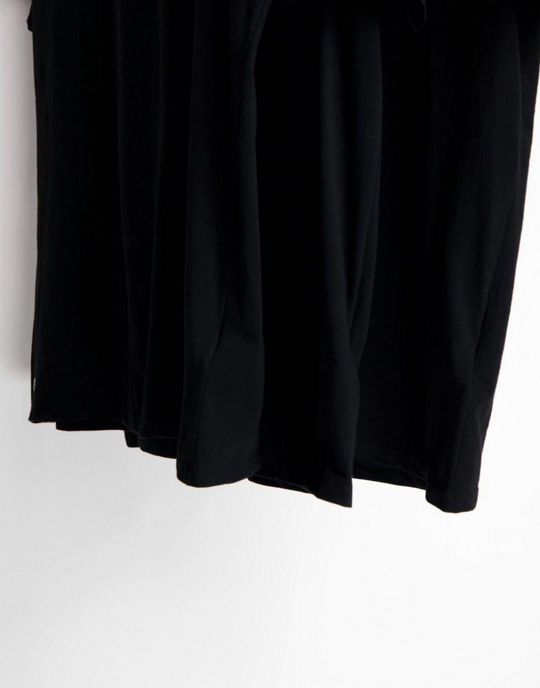 Lacoste 3 pack loungewear t-shirts in black商品第4张图片规格展示