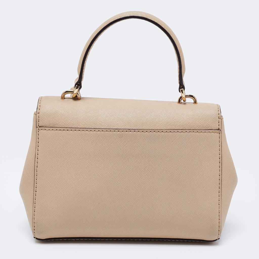 商品[二手商品] Michael Kors|Michael Kors Beige Saffiano Leather Ava Extra Small Top Handle Bag,价格¥1204,第6张图片详细描述