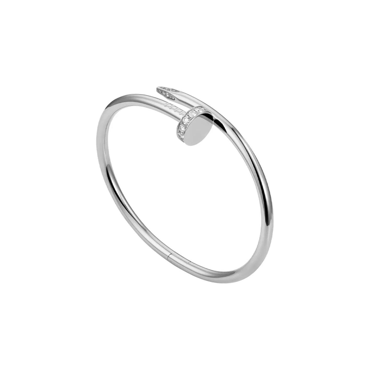 商品[国内直发] Cartier|CARTIER卡地亚 Juste un Clou系列 JUSTE UN CLOU经典款镶钻 钉子造型 18K白金 手镯 女款,价格¥91727,第9张图片详细描述