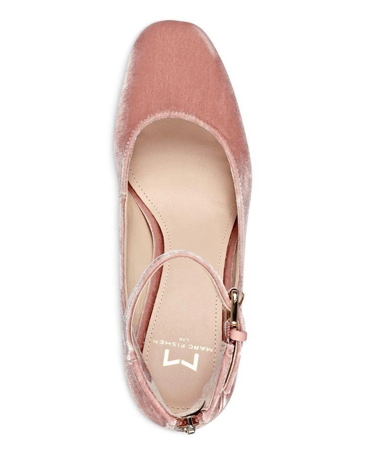 商品Marc Fisher|Marc Fisher LTD. Anisy Velvet Ankle Strap Pumps ,价格¥432,第3张图片详细描述