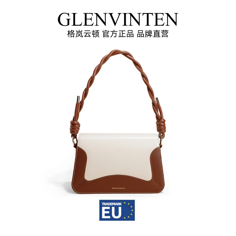 商品[国内直发] GLENVINTEN|格岚云顿斜挎包新款真皮女包小众设计包单肩包腋下包,价格¥967,第1张图片